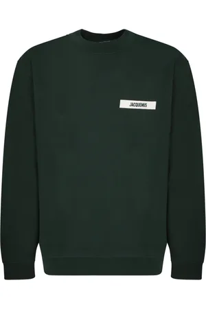 Jacquemus Sweatshirts & Hoodies, Heren, Groen, L, Katoen, Groene Sweatshirt Minimalistische Stijl