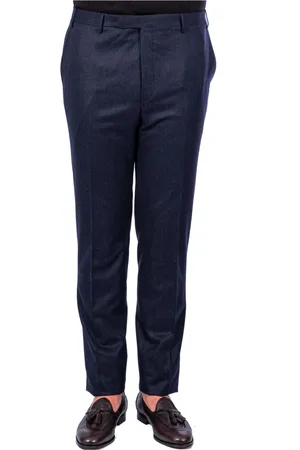 corneliani Broeken, Heren, Blauw, 4Xl, Blauwe Flanellen Broek Heren