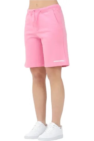 Dsquared2 Korte broeken, Dames, Roze, M, Katoen, Roze Sportieve Katoenen Shorts