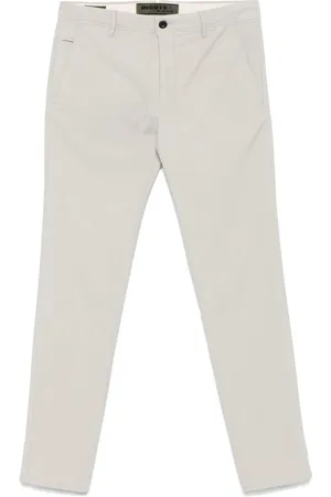 Incotex Broeken, Heren, Grijs, W34, Lichtgrijze Jeans met Knopen en Zakken