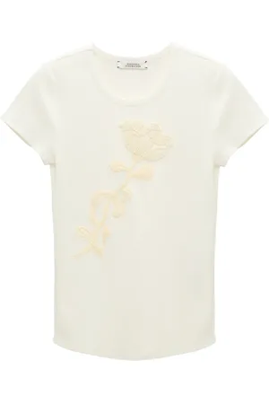 Dorothee Schumacher Tops, Dames, Wit, M, Bloemenkracht Shirt