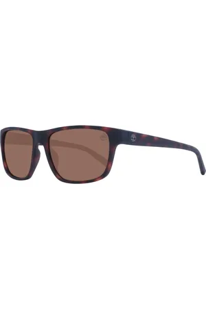 Timberland Accessoires, Heren, Bruin, ONE Size, Bruine Gepolariseerde Rechthoekige Zonnebril met UV-bescherming