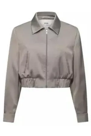 Drykorn Jassen, Dames, Grijs, M, Elegante Moderne Jas
