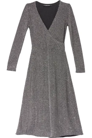 Karl Lagerfeld Kleedjes, Dames, Zwart, L, Jersey Rhinestone Jurk