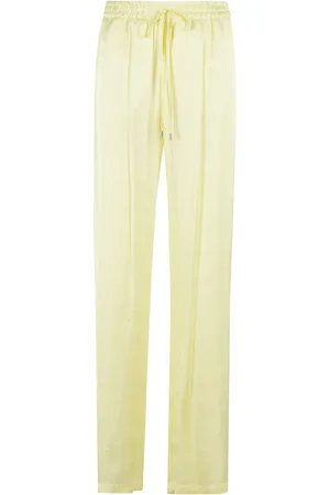 ERMANNO SCERVINO Broeken, Dames, Geel, M, Zijden Pyjamaset