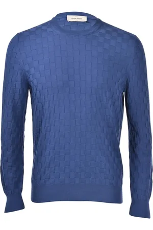 Gran Sasso Truien, Heren, Blauw, S, Ronde hals gebreide top voor dames