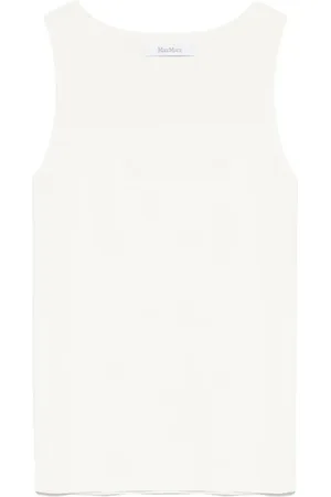 Max Mara Tops, Dames, Wit, S, Ivory Sweater Tank Top