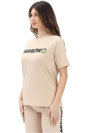 BARROW Tops, Dames, , S, Katoen, Korte mouw T-shirt met smiley