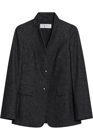 Max Mara Jassen, Dames, Blauw, XS, Single-Breasted Jas