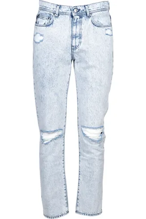 Msgm Jeans, Heren, Blauw, L, Katoen, Broeken