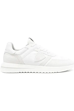 Philippe model Schoenen, Heren, Wit, 44 EU, Lage Sneakers in Monochroom Wit