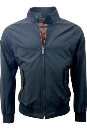 Baracuta Jassen, Heren, Blauw, M, Klassieke Harrington-jas in donkerblauw