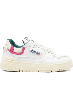 Autry Schoenen, Dames, Veelkleurig, 38 EU, Lage Dames Multimat Sneakers Wit/Carmine