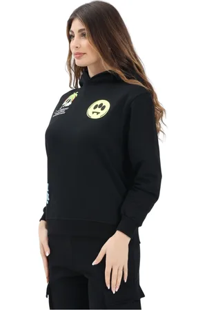 BARROW Sweatshirts & Hoodies, Dames, Zwart, M, Zwarte hoodie met speels ontwerp