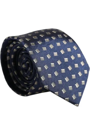 Dolce & Gabbana Accessoires, Heren, Blauw, ONE Size, Blauw Patroon Zijden Stropdas