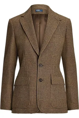 Ralph Lauren Jassen, Dames, Bruin, L, Stijlvolle Sako Shirt