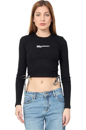 Karl Lagerfeld Tops, Dames, Zwart, L, T-shirts en Polos Zwart