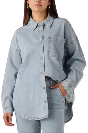 My Essential Wardrobe Blouses & Shirts, Dames, Blauw, S, Linnen, Blauwe Blouse Laramw 115 Malo Shirt