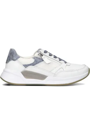 Gabor Schoenen, Dames, Wit, 38 1/2 EU, Witte Chunky Sole Lage Sneakers