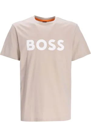 HUGO BOSS Tops, Heren, , M, Katoen, Katoenen Jersey Logo Print T-shirt