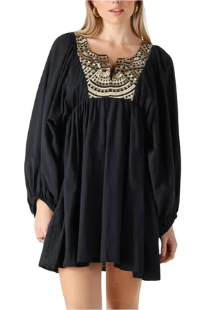 Greek Archaic Kori Kleedjes, Dames, Zwart, XS, Linnen, Zwarte Linnen Mini Jurk voor Zomer