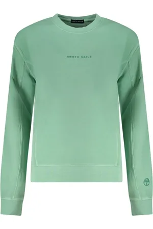 North Sails Sweatshirts & Hoodies, Dames, Groen, XL, Katoen, Sweatshirt met reliëflogo