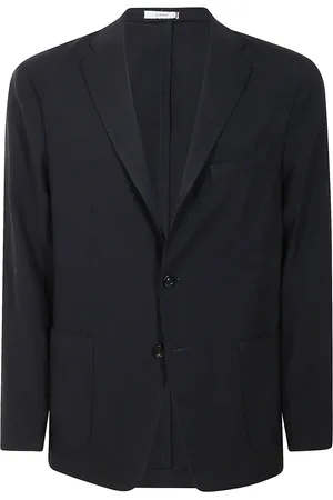 Boglioli Jassen, Heren, Blauw, L, Wol, Moderne Pasvorm Jas