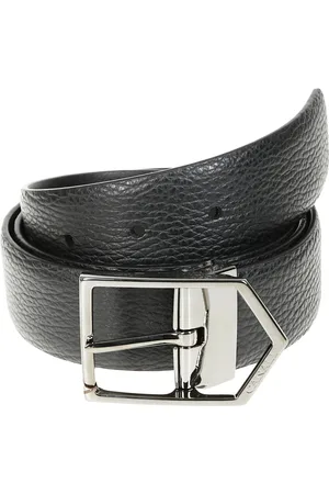 CANALI Accessoires, Heren, Zwart, 95 CM, Leer, Luxe Leren Riem Ambachtelijk Vervaardigd