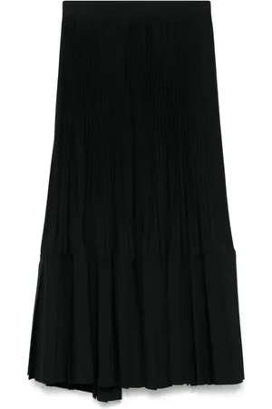 JUNYA WATANABE Rokken, Dames, Zwart, S, Geplooide Midi Rok