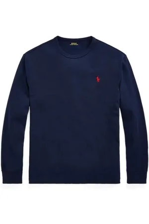 Ralph Lauren Tops, Heren, Blauw, L, Katoen, Casual Katoenen T-shirt