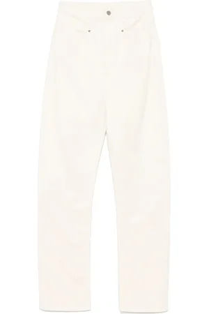 LEMAIRE Jeans, Dames, Wit, S, Witte Straight Leg Broek