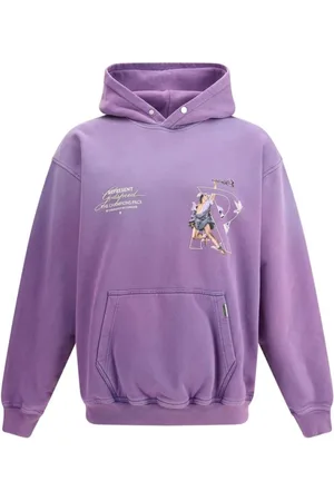 Represent Sweatshirts & Hoodies, Heren, Paars, S, Katoen, Katoenen Hoodie met Maxi Print