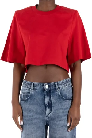 Isabel Marant Tops, Dames, Rood, M, Katoen, Rode Katoenen T-Shirt