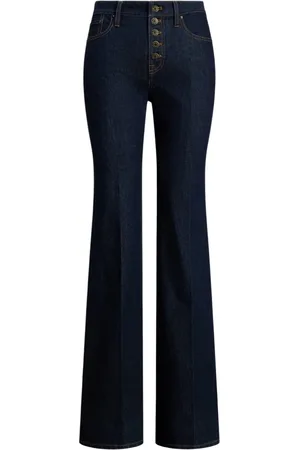 Ralph Lauren Jeans, Dames, Blauw, S, Katoen, Jeans High Rise Flare