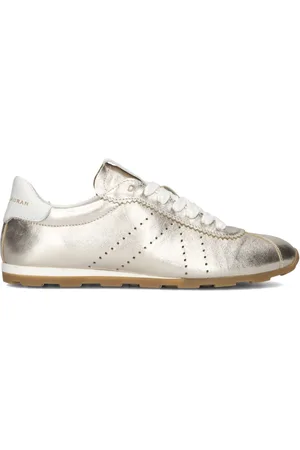 Stefano Lauran Schoenen, Dames, Geel, 38 EU, Suède, Gouden Lage Sneakers voor Dames