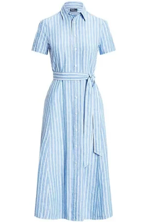 Ralph Lauren Kleedjes, Dames, Blauw, XL, Elegante Jurk voor Vrouwen