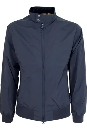 Barbour Jassen, Heren, Blauw, S, Nylon, Blauwe Royston Jas Lichtgewicht Nylon