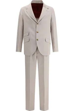 Brunello Cucinelli Pakken, Heren, , XL, Zijden pak met blazer en klassieke broek