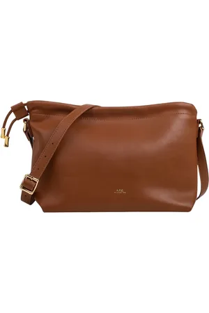 A.P.C. Tassen, Dames, Bruin, ONE Size, Bruine Miniatuur Logo Tas
