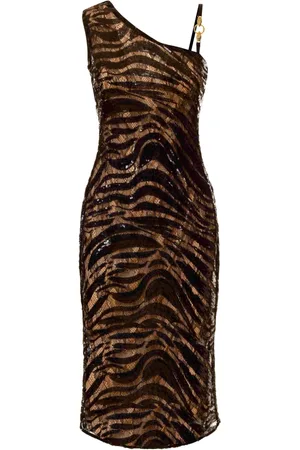 Roberto Cavalli Kleedjes, Dames, Veelkleurig, L, Zwarte jurken