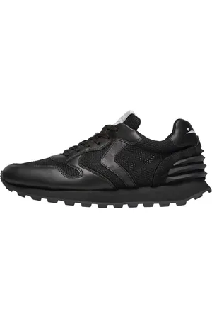 Voile blanche Schoenen, Heren, Zwart, 41 EU, Leather and fabric sneakers Paris Power Mesh MAN