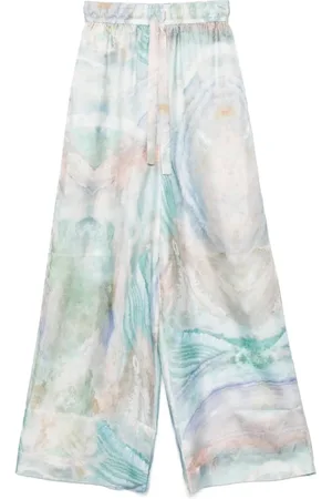 ZIMMERMANN Broeken, Dames, Veelkleurig, S, Grafische Print Elastische Taille Shorts
