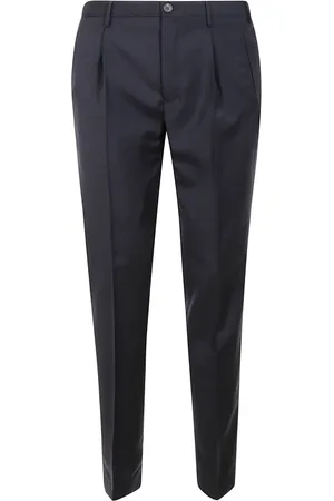 Incotex Broeken, Heren, Blauw, XL, Wol, Op Maat Gemaakte Moderne Broek