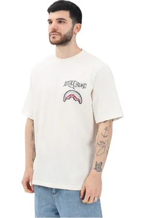 Sprayground Tops, Heren, Wit, L, Bear Doodle Wit T-shirt