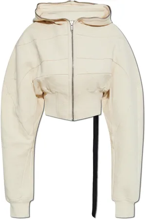 Rick Owens Sweatshirts & Hoodies, Dames, , M, Katoen, Kort Sweatshirt