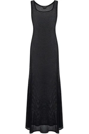 Tom Ford Kleedjes, Dames, Zwart, S, Polyester, Vest Lange Jurk