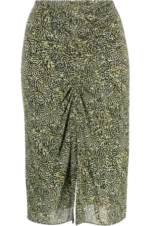 Isabel Marant Rokken, Dames, Groen, M, Groene Geruite Midi Rok