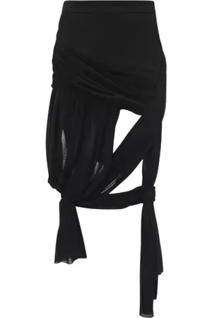 J.W.Anderson Rokken, Dames, Zwart, 2Xs, Polyester, Minirok met draperingen