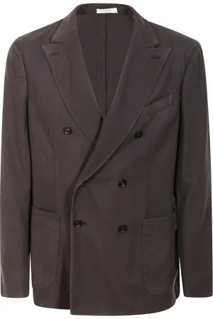 Boglioli Jassen, Heren, Bruin, XL, Wol, Premium Gesneden Jas