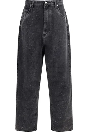 Namacheko Jeans, Heren, Zwart, S, Katoen, Urban Baggy Jeans met Monogram Patch